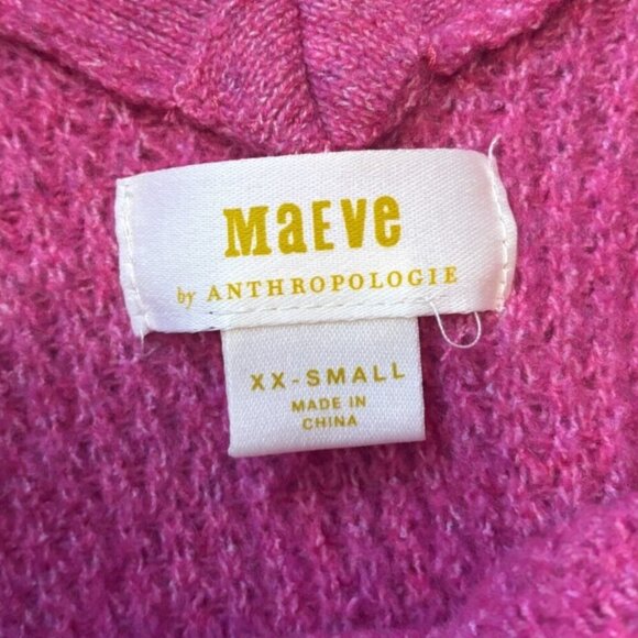 Anthropologie Maeve Pink Waffle Knit Cross Back Sweater Women’s XXS - Picture 4 of 6